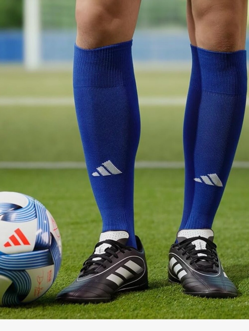 adidas Kids 3-Pack Athletic Socks in Blue, Red & Black